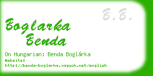 boglarka benda business card